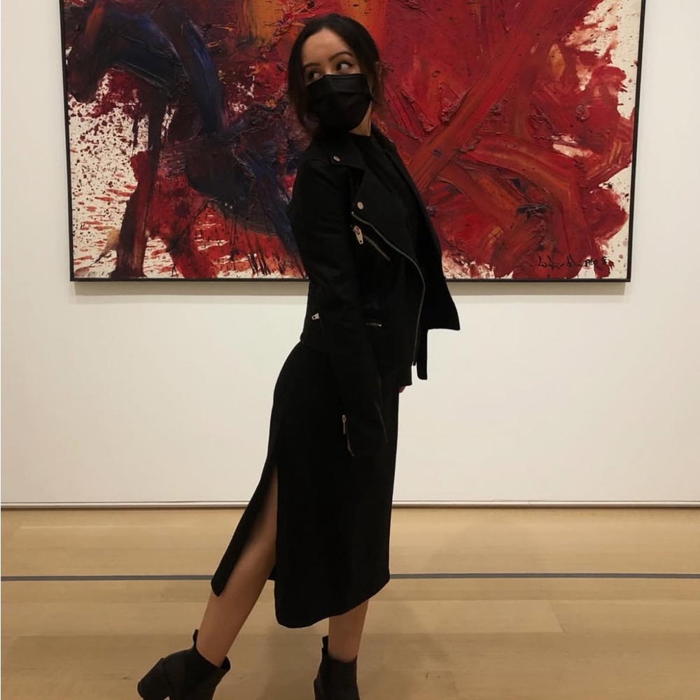 Missguided black sweater midi dress